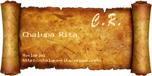 Chalupa Rita névjegykártya